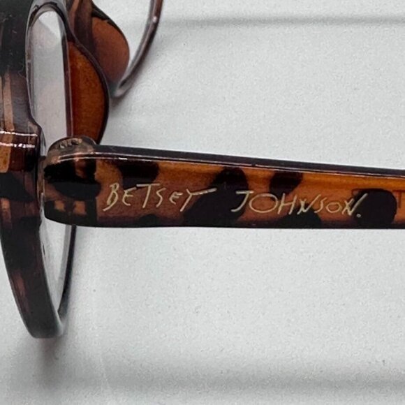 Betsey Johnson Eyeglasses Womens Readers Tortoise Shell Cat Eye Cheaters - Picture 4 of 9